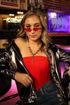 Dixie Jean Metallic Bomber Jacket