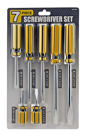7 PC. Professional Phillips and Flat Head Screwdriver Set - CCT TOOLS
