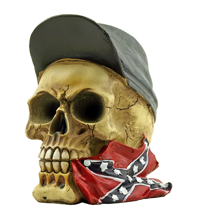 ''5.5'''' Confederate Soldier Skull Polyresin Statue FIGURINE''