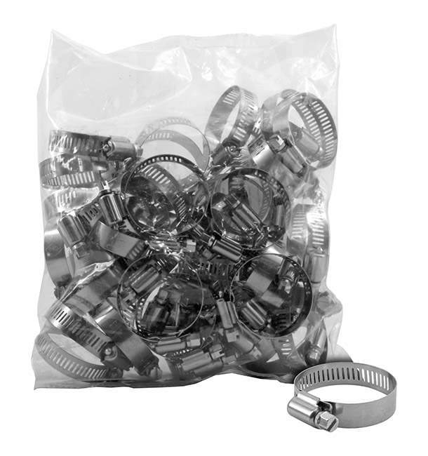''50 pc. Bag of 3/4'''' - 1-3/4'''' Hose Clamps - Sun State TOOLS''