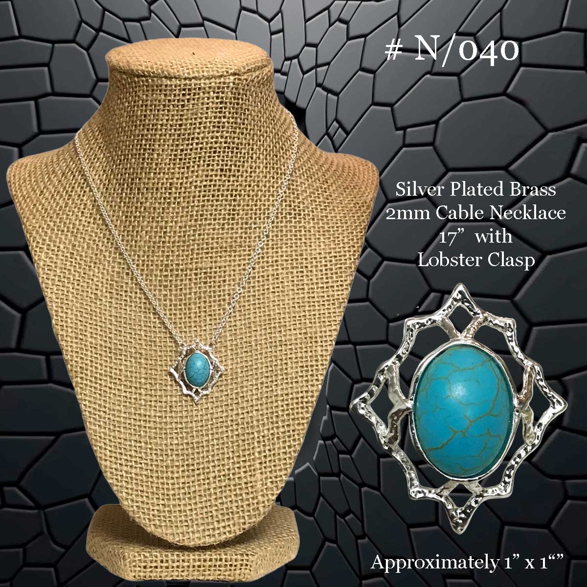 3907 - 18K Turquoise JEWELRY - #N/040 - Turquoise on Silver
