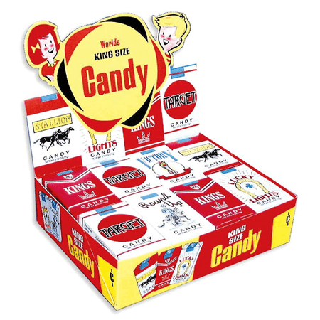 Single Display Box of Candy CIGARETTES